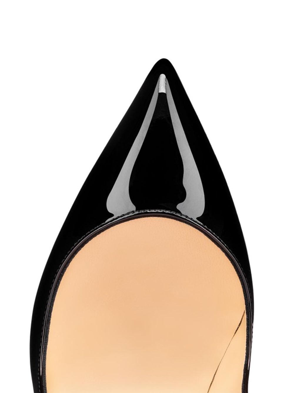 Christian Louboutin Hot Chick Pumps 100 aus schwarzem Lackleder