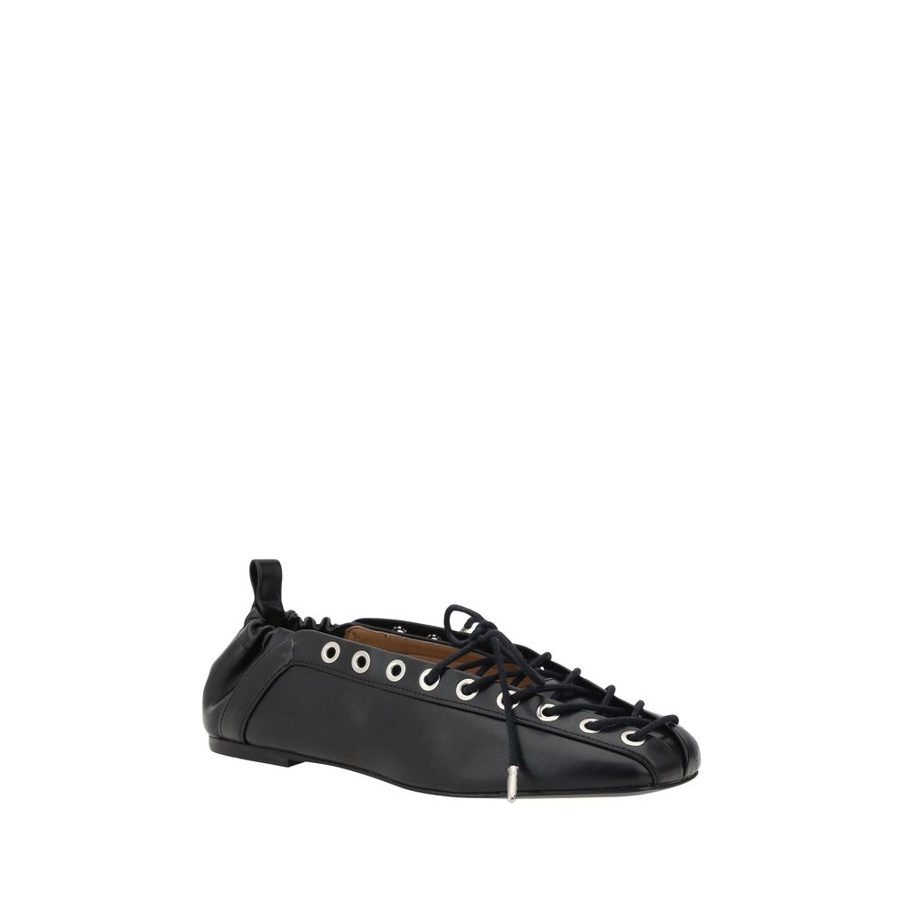 Ganni Schwarze Ballerinas aus Polyester