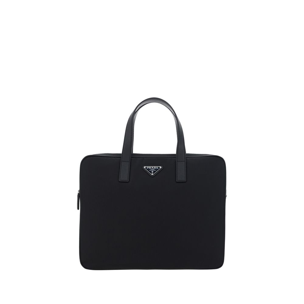 Prada Schwarze Schultertasche aus Polyamid