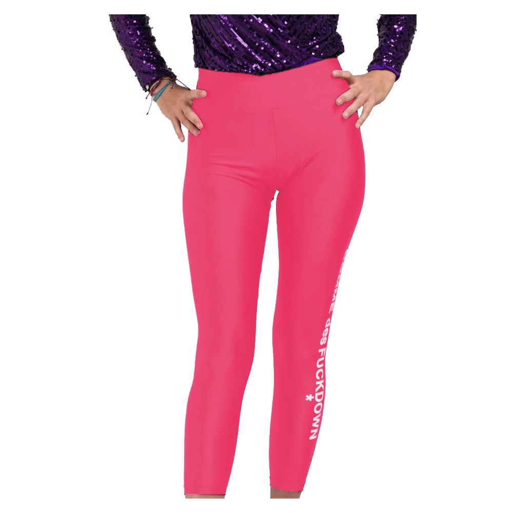 Comme Des Fuckdown Pink Nylon Damen Leggings