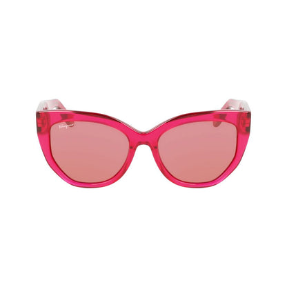 Ferragamo – Rote Acetat-Sonnenbrille