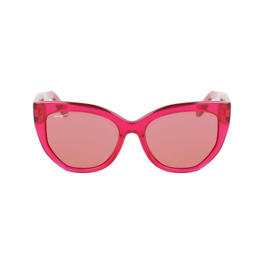 Ferragamo – Rote Acetat-Sonnenbrille