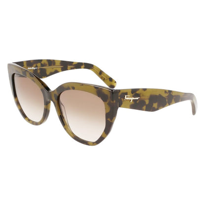 Ferragamo – Braune Acetat-Sonnenbrille