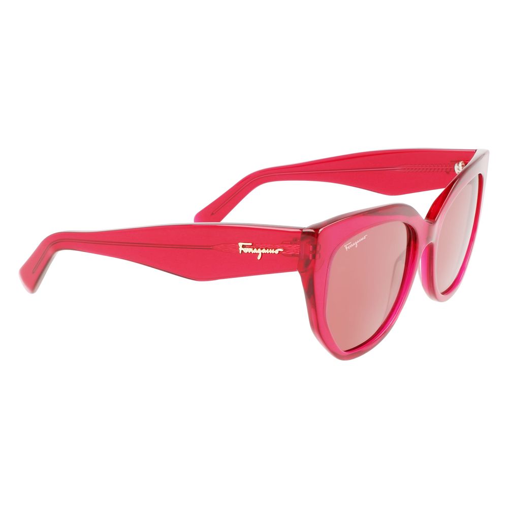 Ferragamo – Rote Acetat-Sonnenbrille