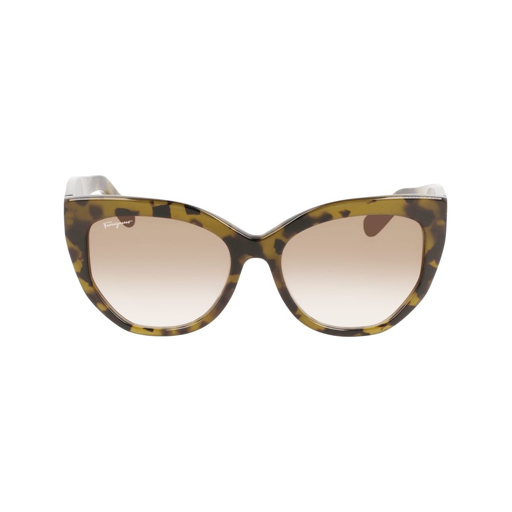 Ferragamo – Braune Acetat-Sonnenbrille