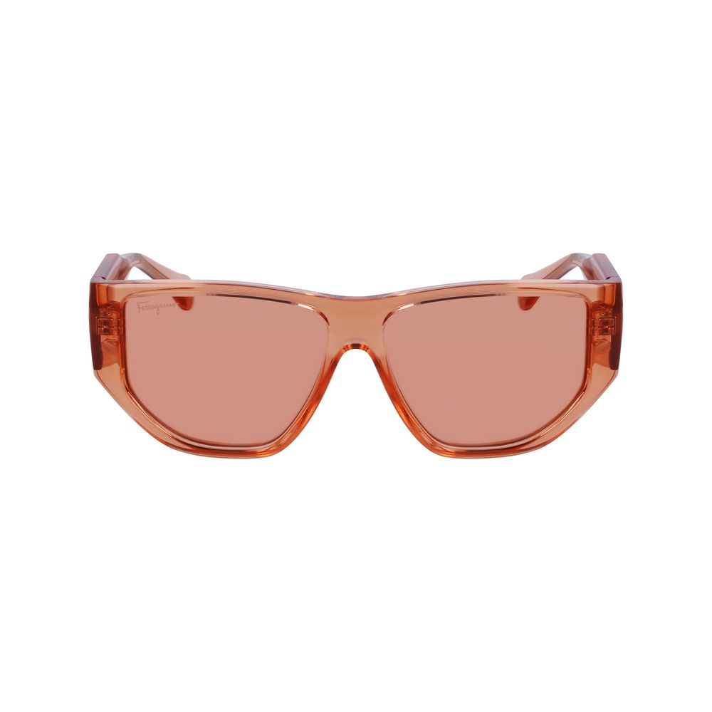 Ferragamo – Orangefarbene Sonnenbrille mit Spritzguss