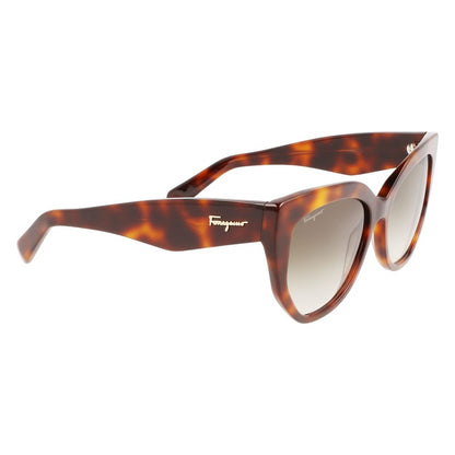Ferragamo – Braune Acetat-Sonnenbrille