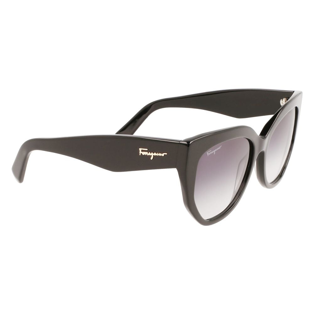 Ferragamo – Schwarze Acetat-Sonnenbrille