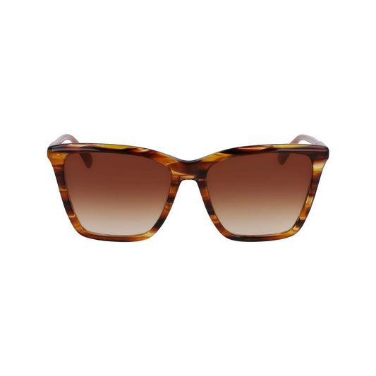 Longchamp – Braune Acetat-Sonnenbrille