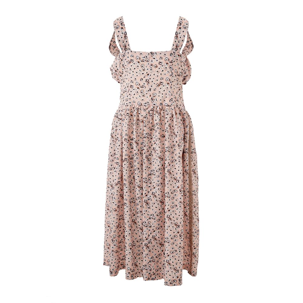 Lardini – Elegantes rosa Acetatkleid für abendliche Eleganz