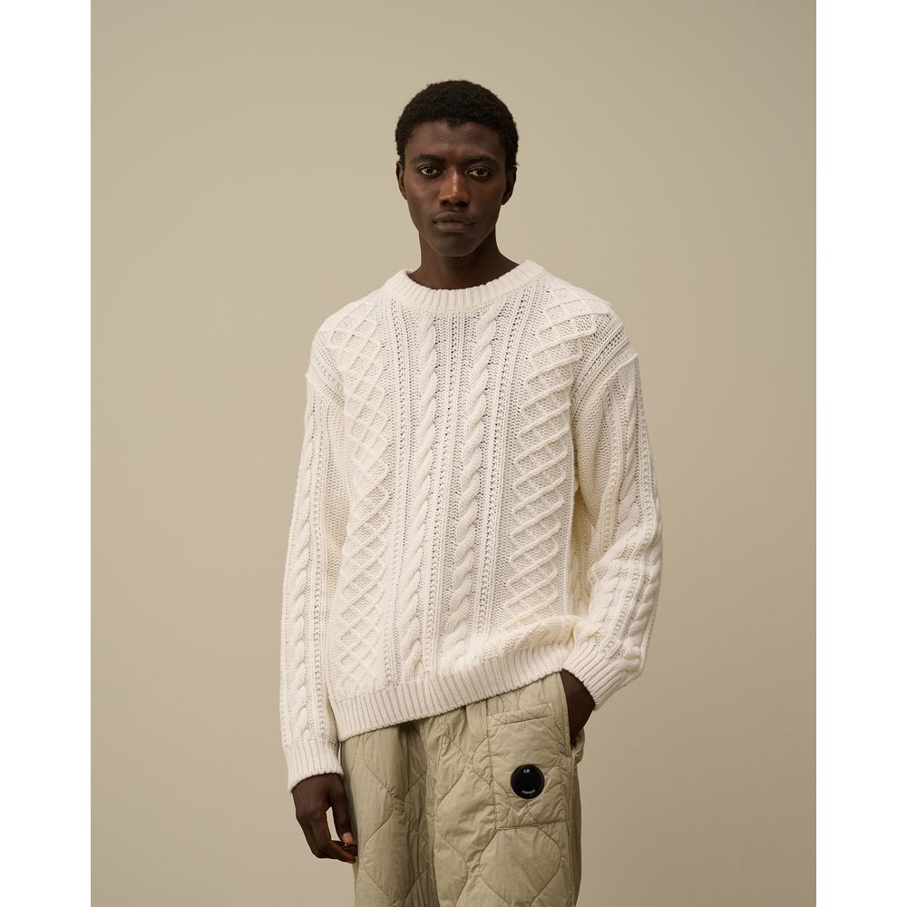 Weißer Wollpullover von CP Company