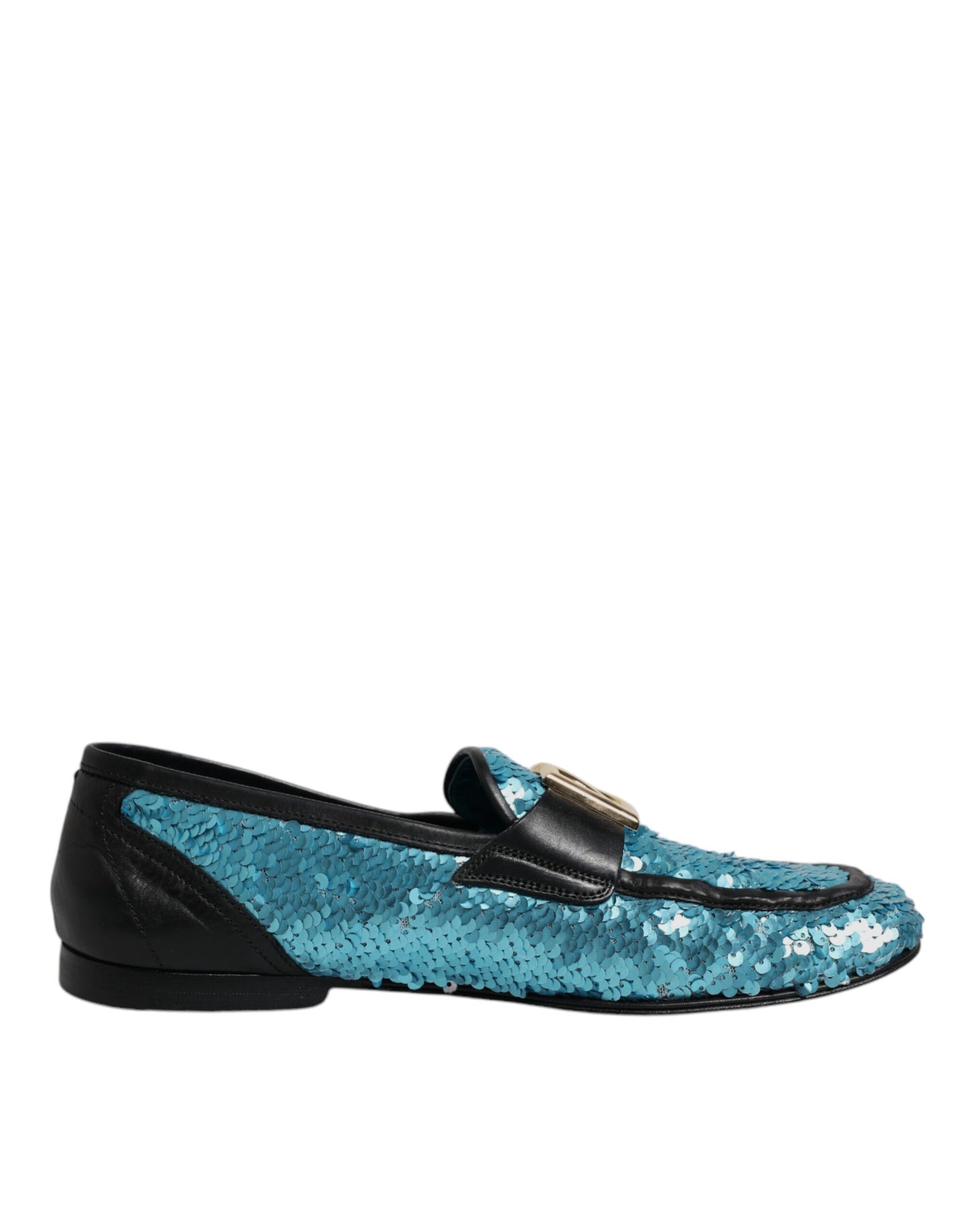 Dolce &amp; Gabbana – Blaue Loafer mit Pailletten für formelle Anlässe