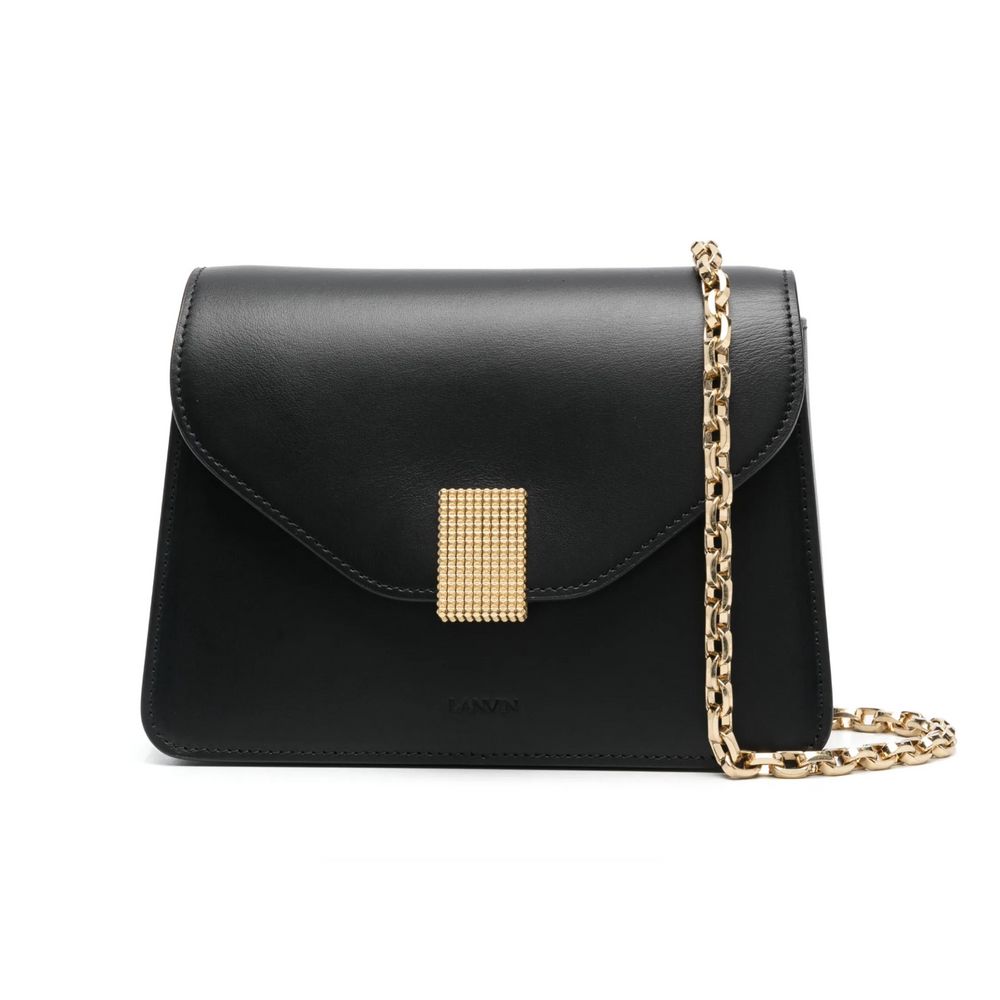 Lanvin Schwarze Lederhandtasche