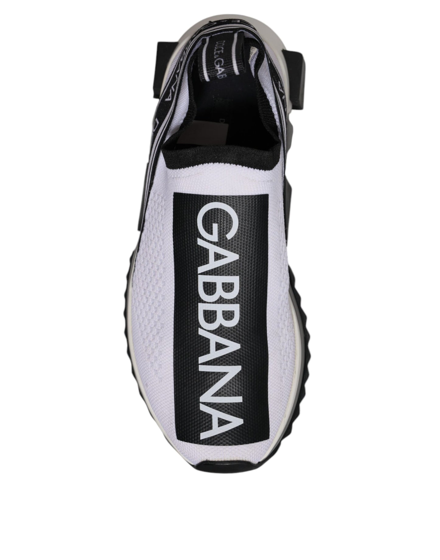 Dolce &amp; Gabbana Sorrento Slip-On Sneakers in Weiß und Schwarz