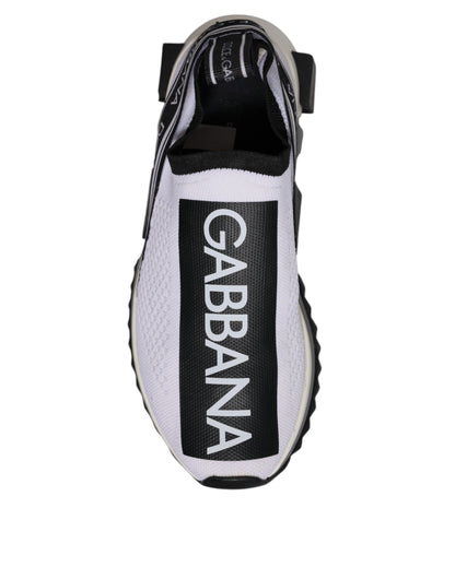 Dolce &amp; Gabbana Sorrento Slip-On Sneakers in Weiß und Schwarz