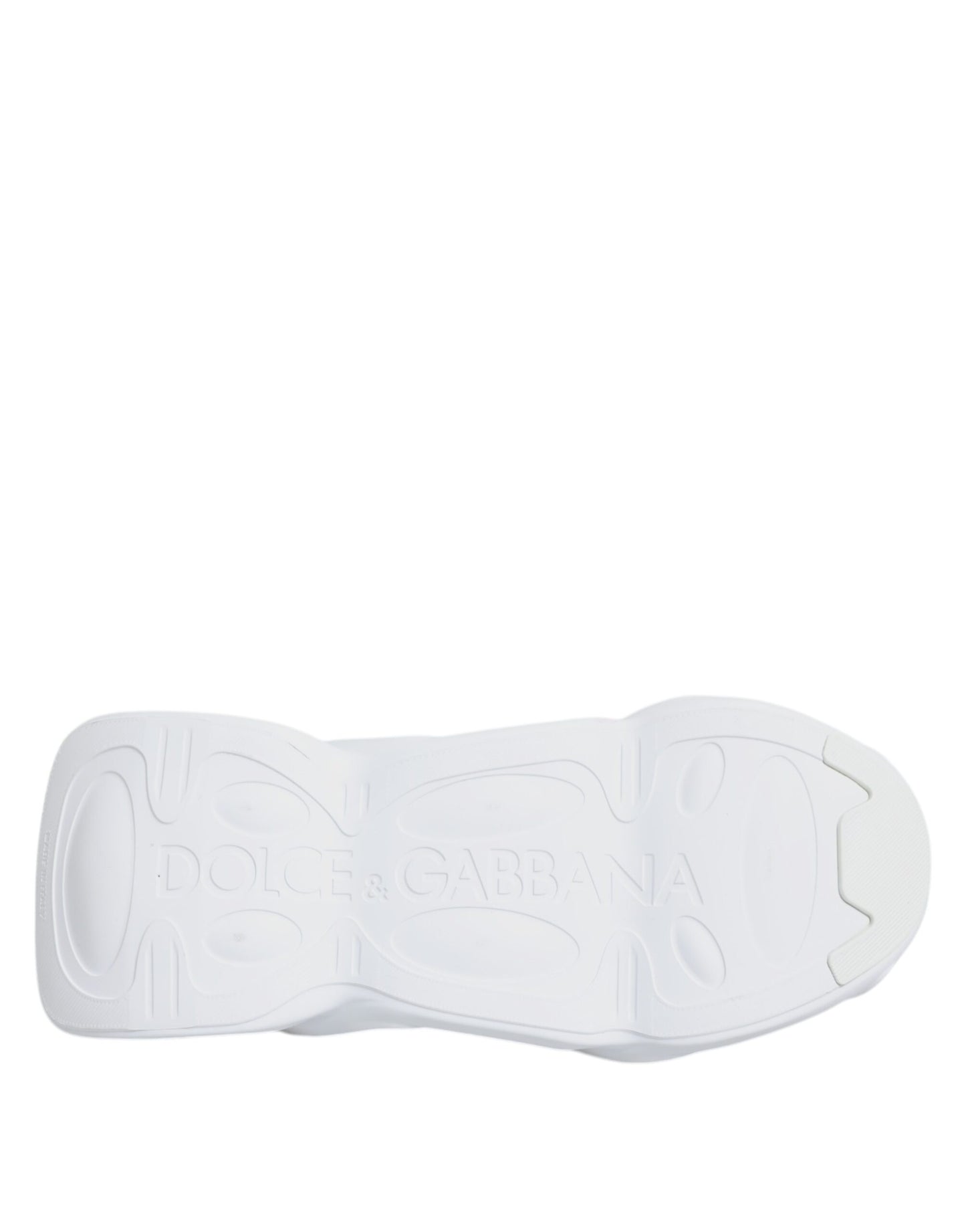 Dolce &amp; Gabbana – Weiße Slip-On-Sneaker mit Wellen-Design und niedrigem Schaft