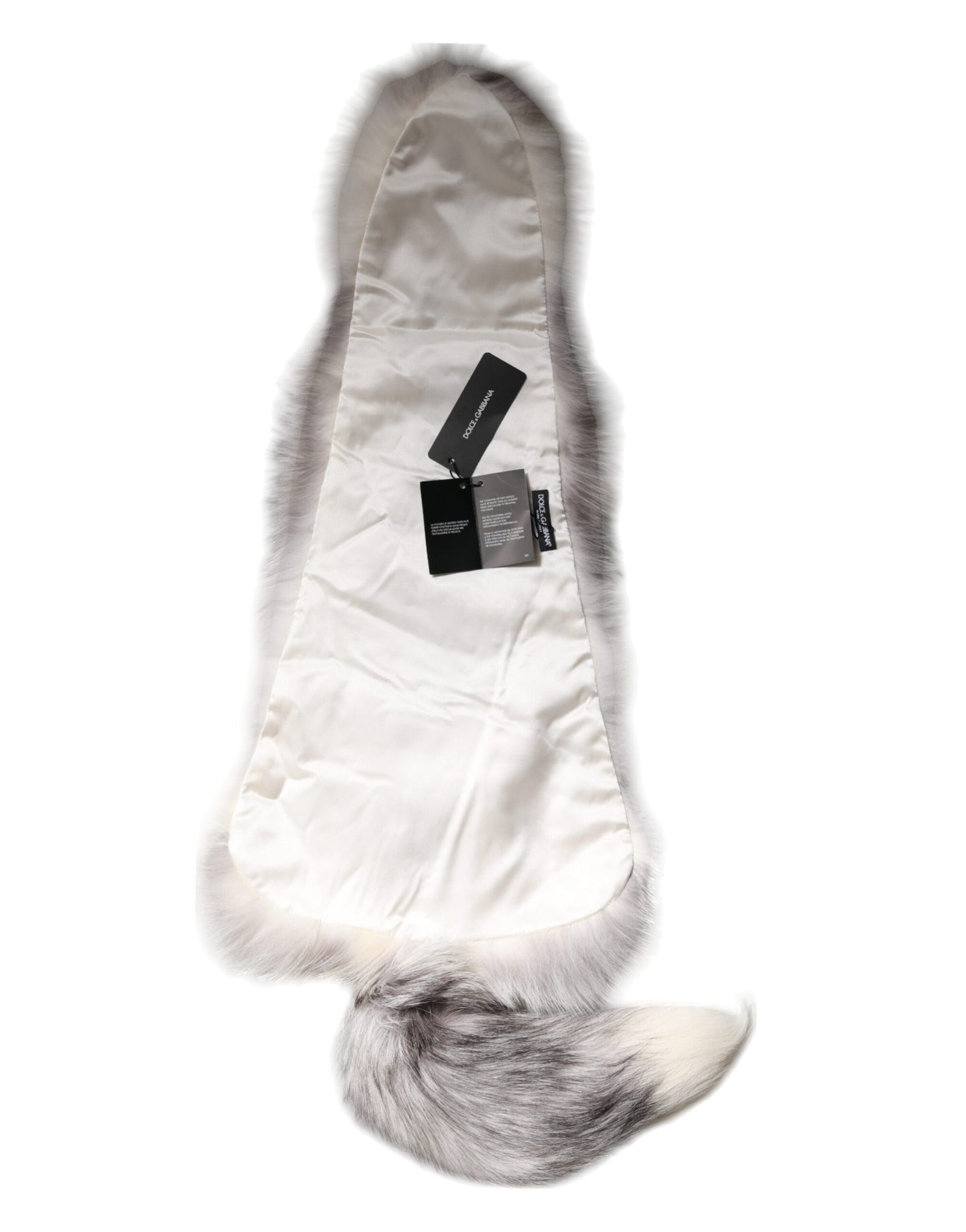 Dolce &amp; Gabbana – Halswärmer-Winterschal aus weißem Fuchspelz