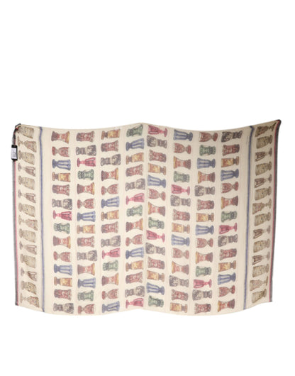 Dolce &amp; Gabbana Mehrfarbiger Foulard-Schal aus Glaskaschmir