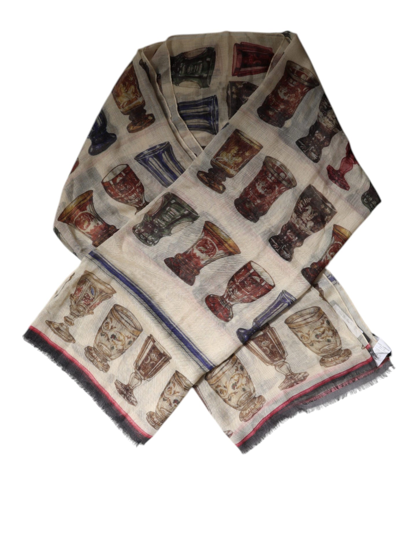 Dolce &amp; Gabbana Mehrfarbiger Foulard-Schal aus Glaskaschmir