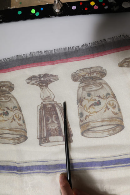 Dolce &amp; Gabbana Mehrfarbiger Foulard-Schal aus Glaskaschmir