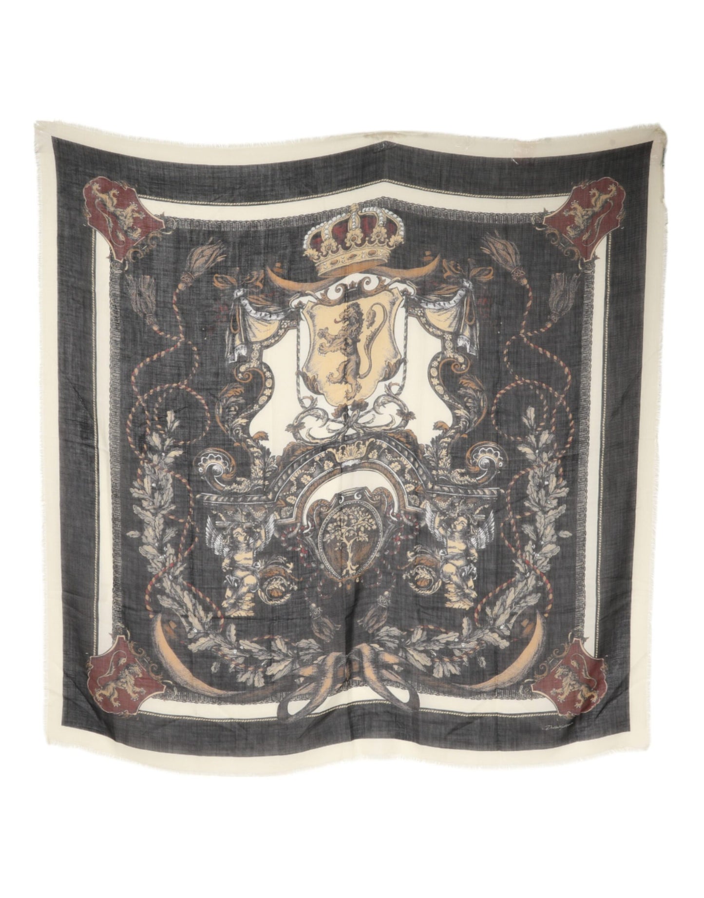 Dolce &amp; Gabbana – Mehrfarbig bedruckter Foulard-Schal aus Kaschmir