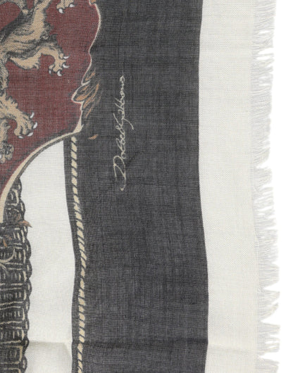 Dolce &amp; Gabbana – Mehrfarbig bedruckter Foulard-Schal aus Kaschmir
