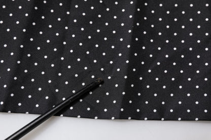 Dolce & Gabbana Black Polka Dots Silk Skinny Neck Wrap Scarf