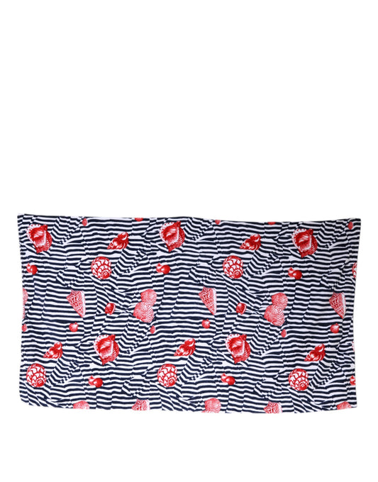 Dolce &amp; Gabbana Strandtuch mit mehrfarbigen Streifen und Muscheln