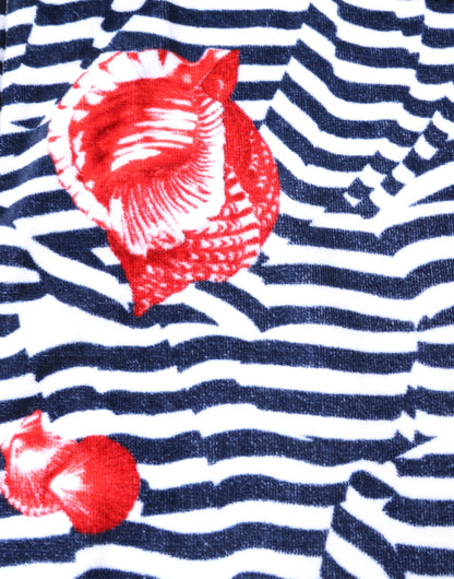 Dolce &amp; Gabbana Strandtuch mit mehrfarbigen Streifen und Muscheln