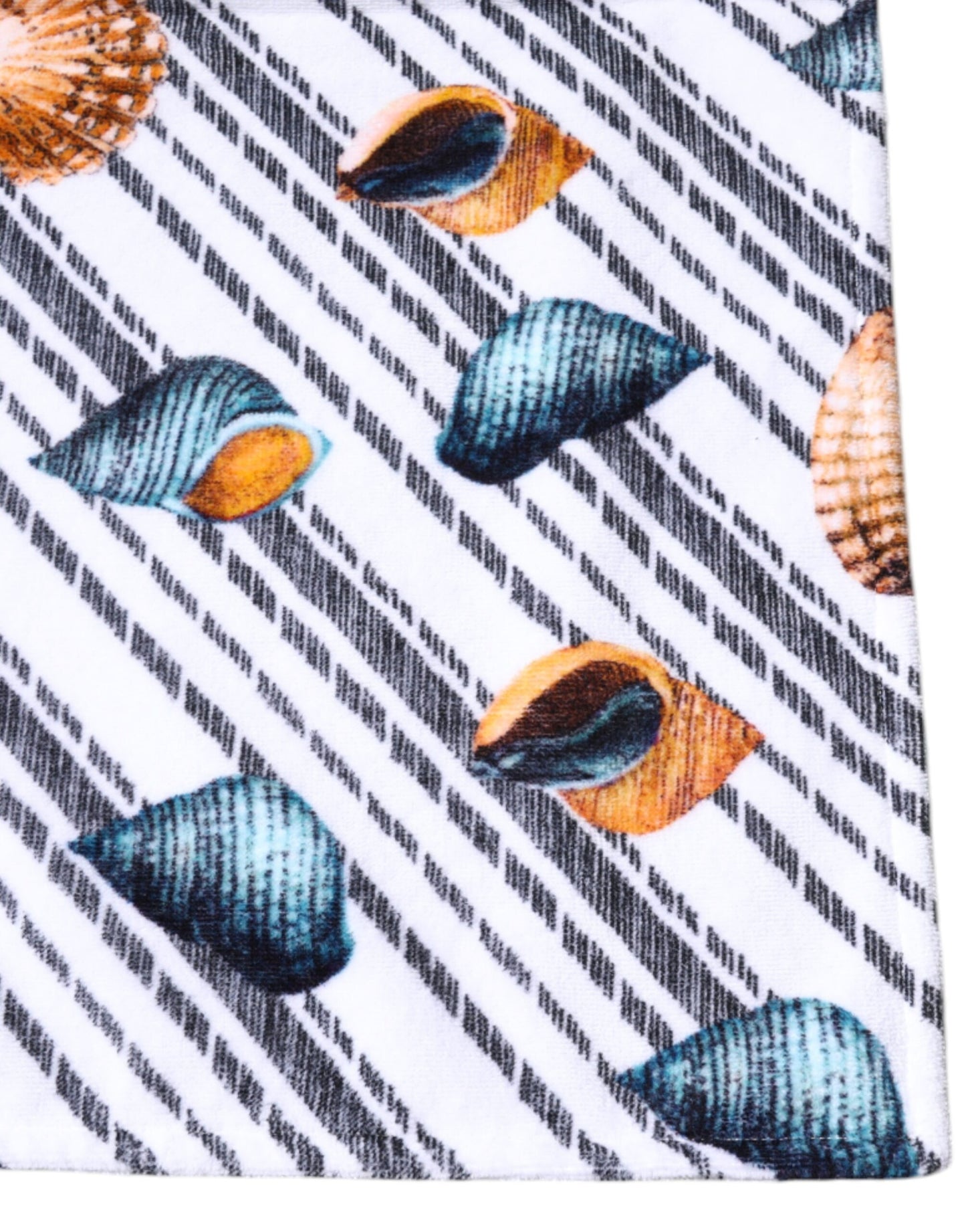 Dolce &amp; Gabbana Strandtuch mit mehrfarbigen Streifen und Muscheln