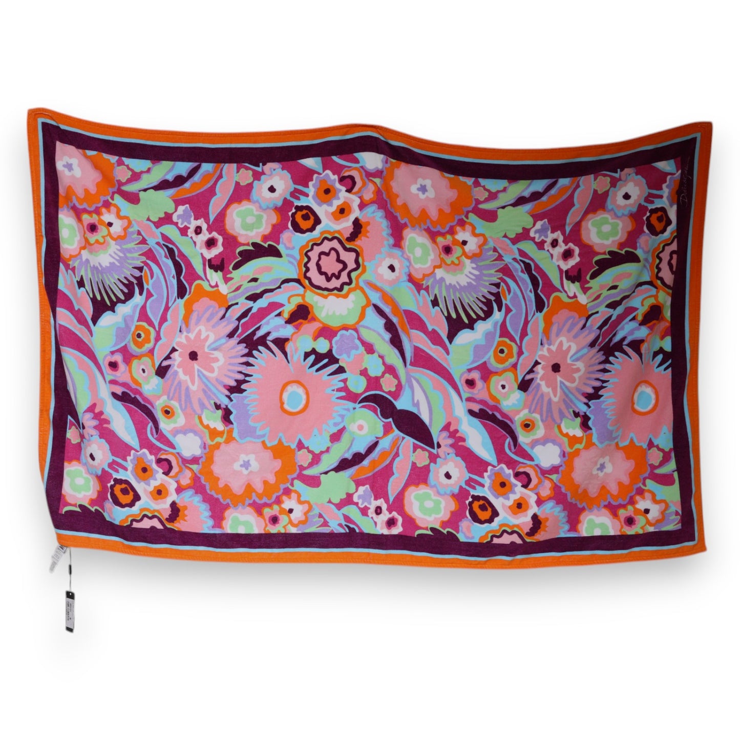 Dolce &amp; Gabbana Strandtuch aus Baumwolle mit mehrfarbigem Blumendruck