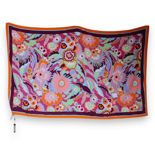 Dolce &amp; Gabbana Strandtuch aus Baumwolle mit mehrfarbigem Blumendruck