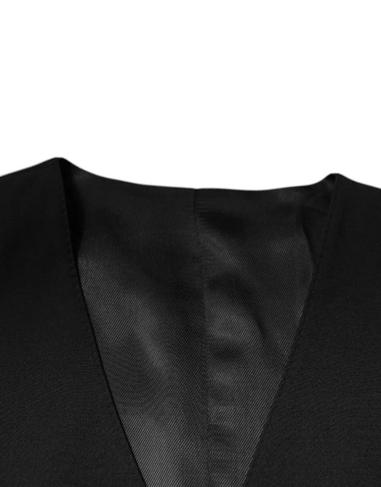Dolce &amp; Gabbana Schwarze Weste aus Wolle für formelle Anlässe für Herren
