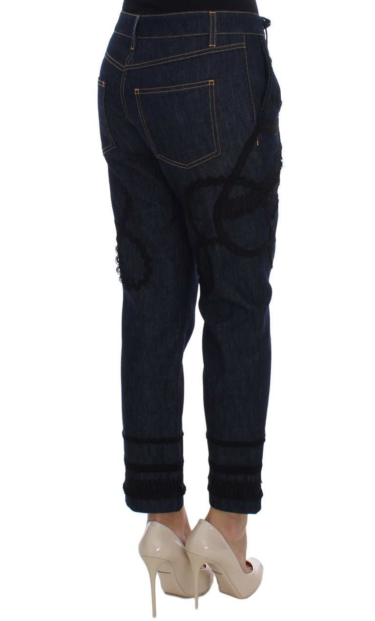 Dolce &amp; Gabbana Blue Denim Cotton CAPRI Torero Jeans