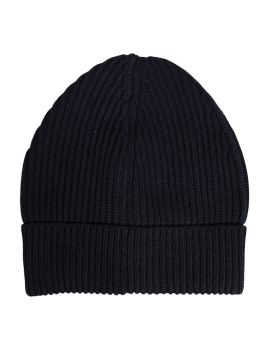 Dolce & Gabbana Black Cashmere Knitted Winter Beanie Hat