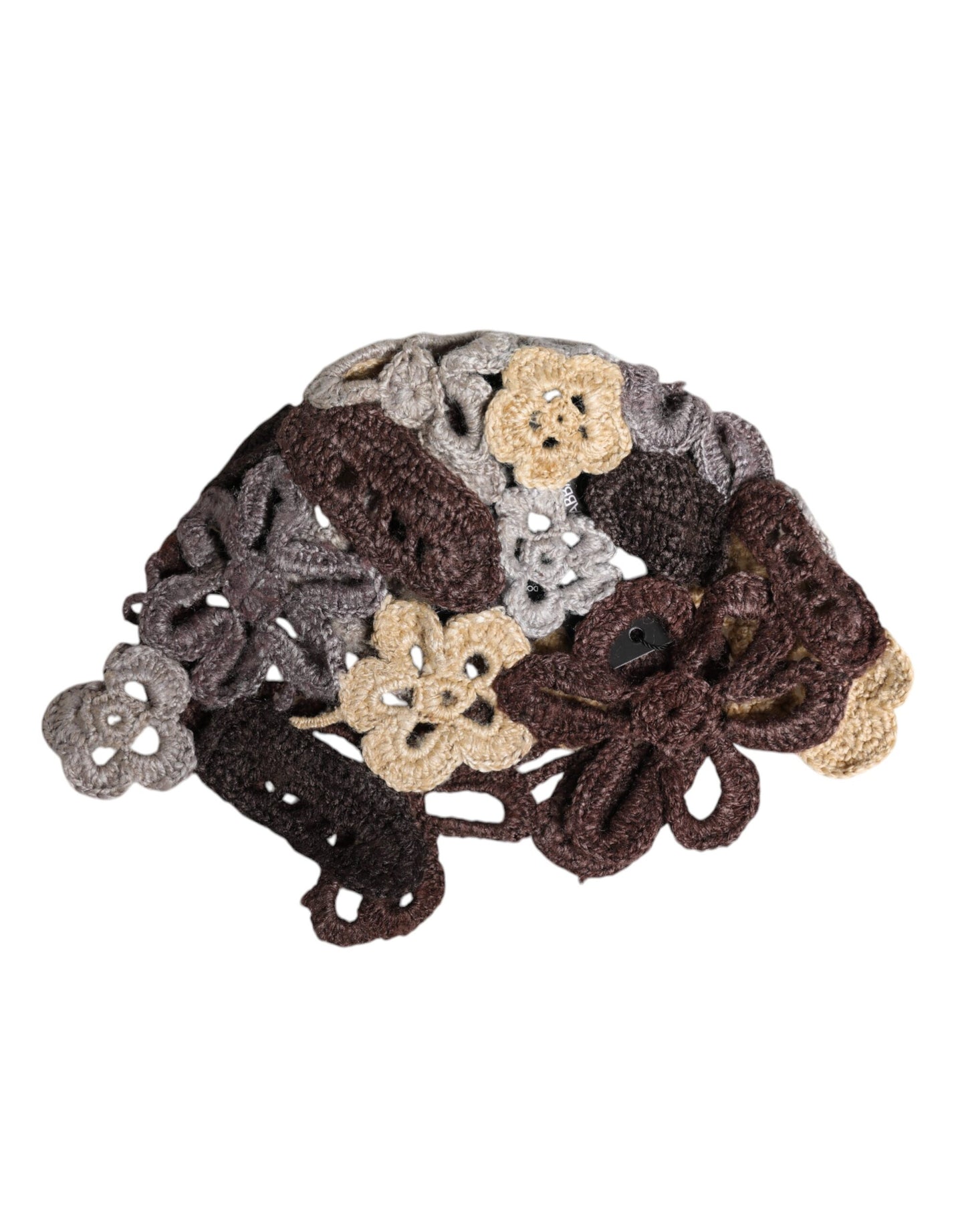 قبعة بيني من الحرير متعدد الألوان مزينة بنقشة زهور من دولتشي آند غابانا