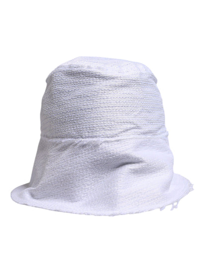 Dolce & Gabbana White Polyester Wide Brim Bucket Hat