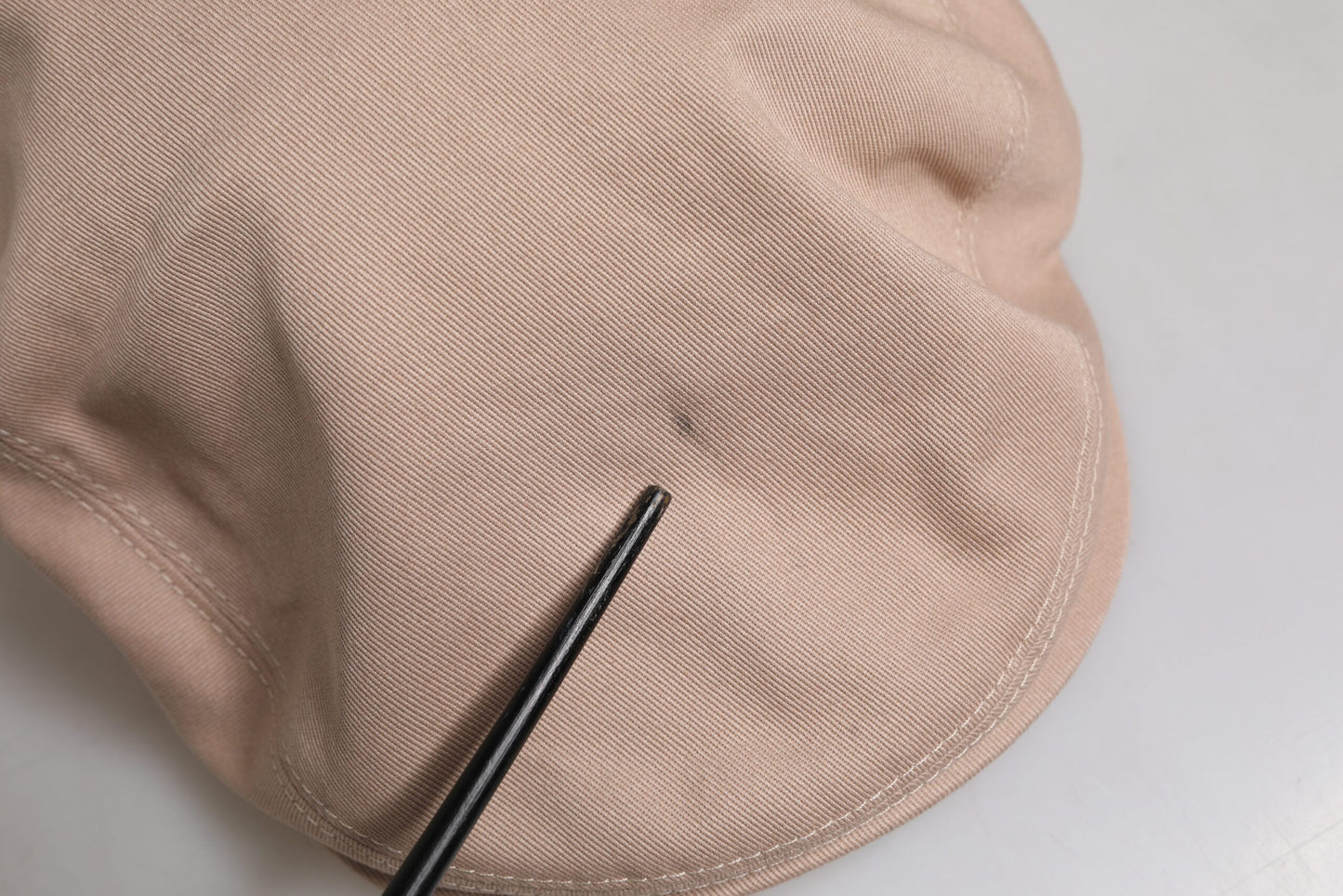 Dolce &amp; Gabbana Beige Baumwoll-Newsboy-Capello-Cabbie-Mütze