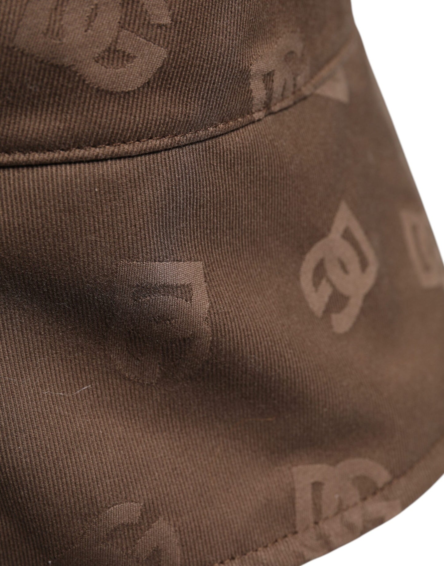 Dolce &amp; Gabbana – Braune Bucket Cap aus Baumwolle mit Logo-Monogramm