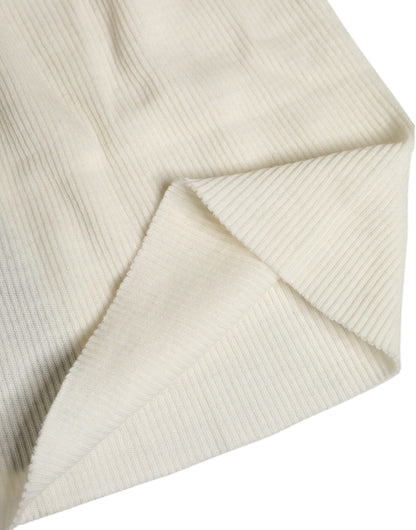 Dolce &amp; Gabbana Beige Strickmütze aus Wollmischung