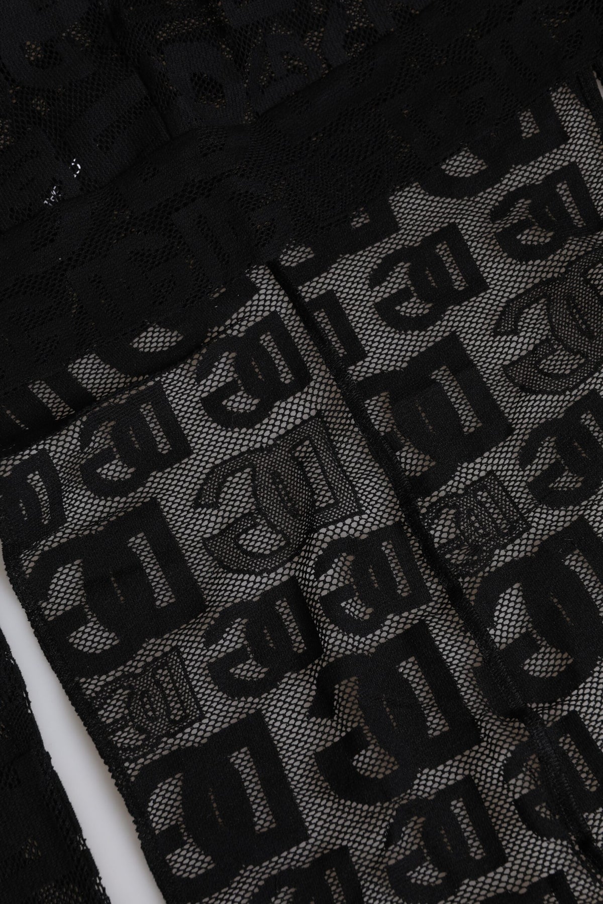 Dolce &amp; Gabbana – Schwarzer Hut mit Logo-Mesh-Wickeldesign