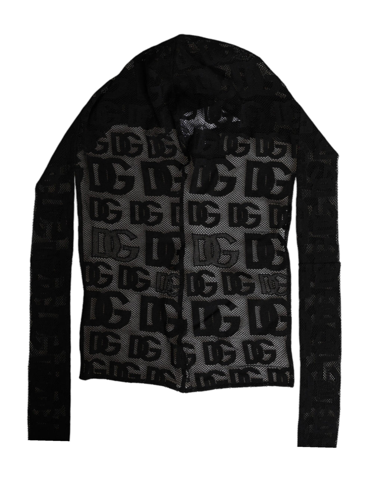Dolce &amp; Gabbana – Schwarzer Hut mit Logo-Mesh-Wickeldesign