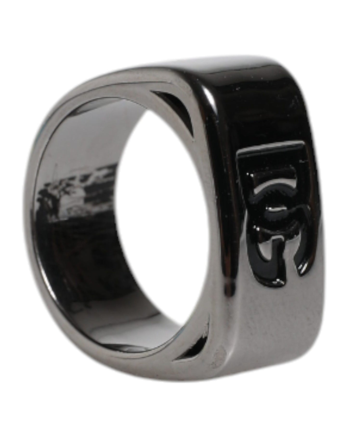 Dolce &amp; Gabbana Ring mit Anello DG-Logo aus silberfarbenem Messing