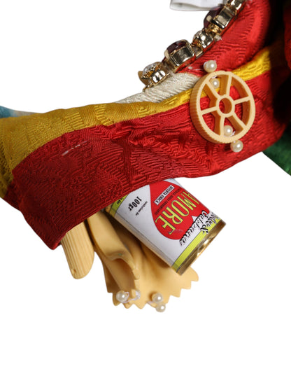 Dolce &amp; Gabbana – Mehrfarbiges, mit Blumen und Kristallen verziertes Diadem-Haarband