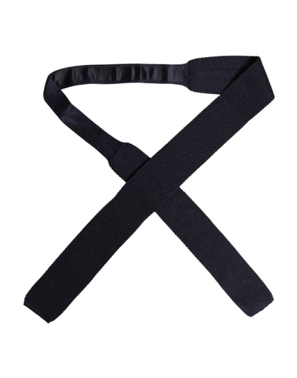 Dolce & Gabbana Dark Blue Silk Adjustable Necktie Tie