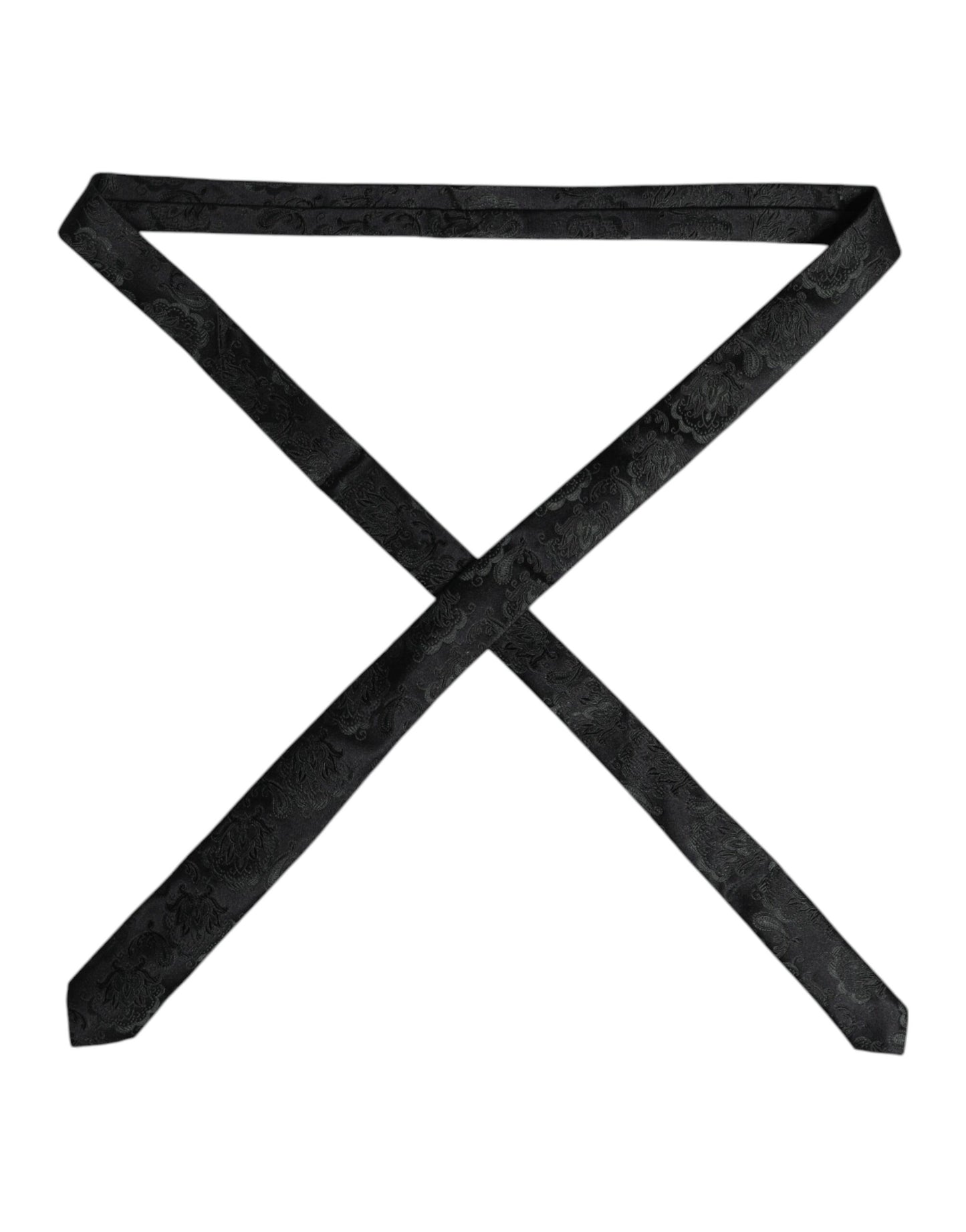 Dolce & Gabbana Dark Green Floral Silk Adjustable Necktie Tie