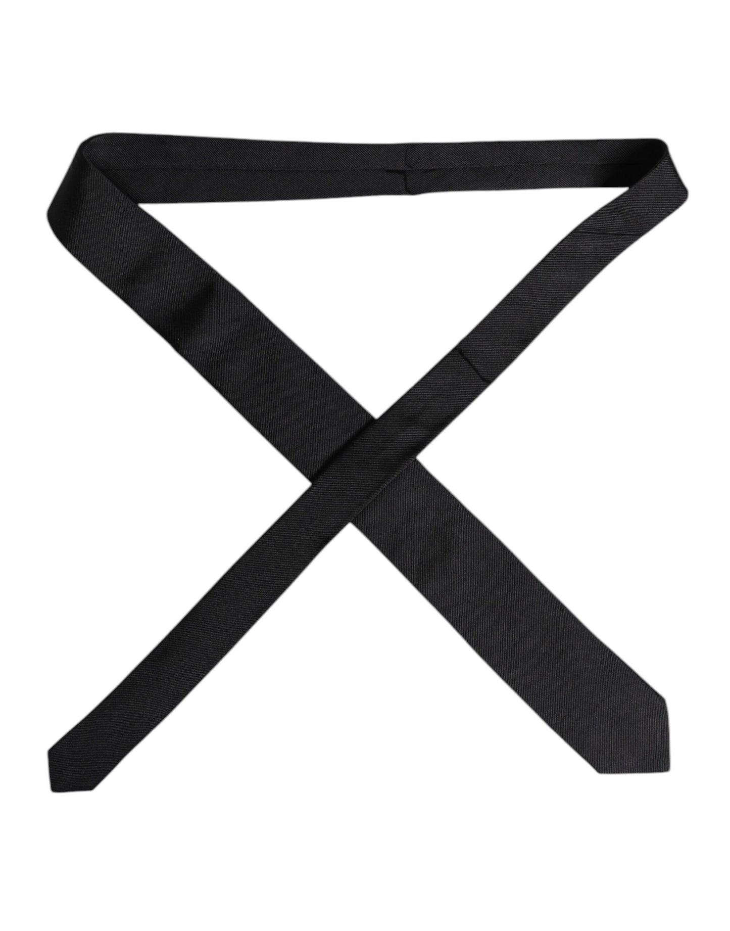 Dolce &amp; Gabbana – Verstellbare Krawatte aus massiver Seide in Schwarz