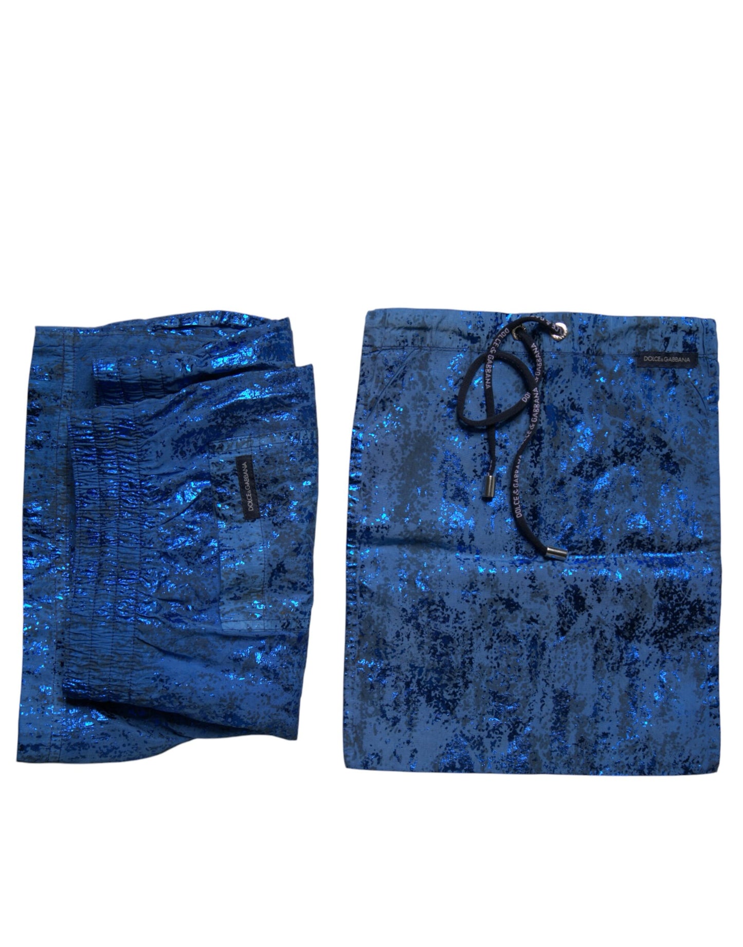 Dolce &amp; Gabbana – Blaue Nylon-Badeshorts, 2-teilige Bademode