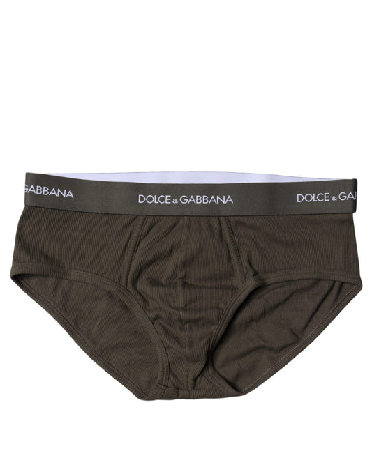 Dolce &amp; Gabbana Graue Herren-Unterhose aus Baumwolle