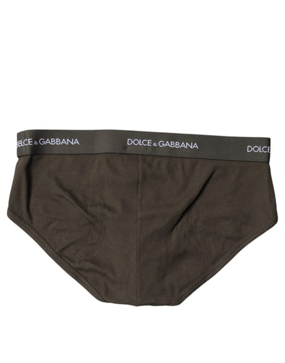 Dolce &amp; Gabbana Graue Herren-Unterhose aus Baumwolle